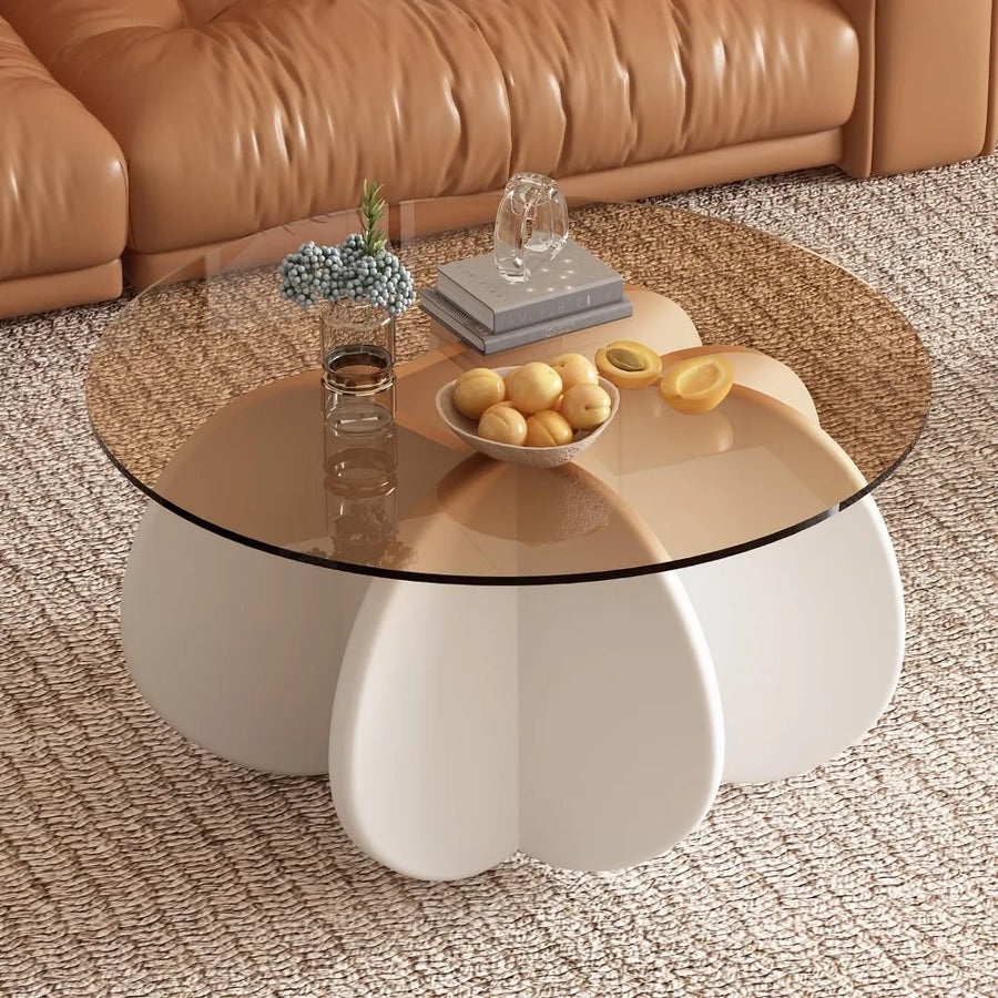 Astoria Collection | Hairpin-Legged Glass-Top Tempered Glass Coffee Table - showcasing full sculptural form and curated finish in a Mid-Century Modern living room setting.