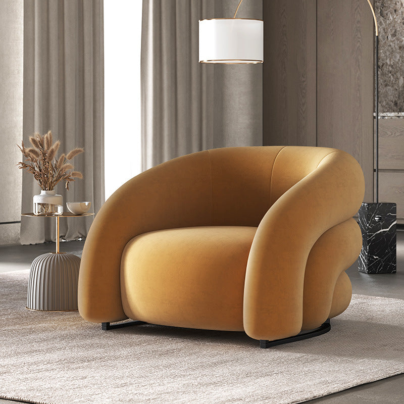 Ellington Collection | Sculptural Nordic Customizable Lounge - showcasing full sculptural form and curated finish in a Mid-Century Modern living room setting.