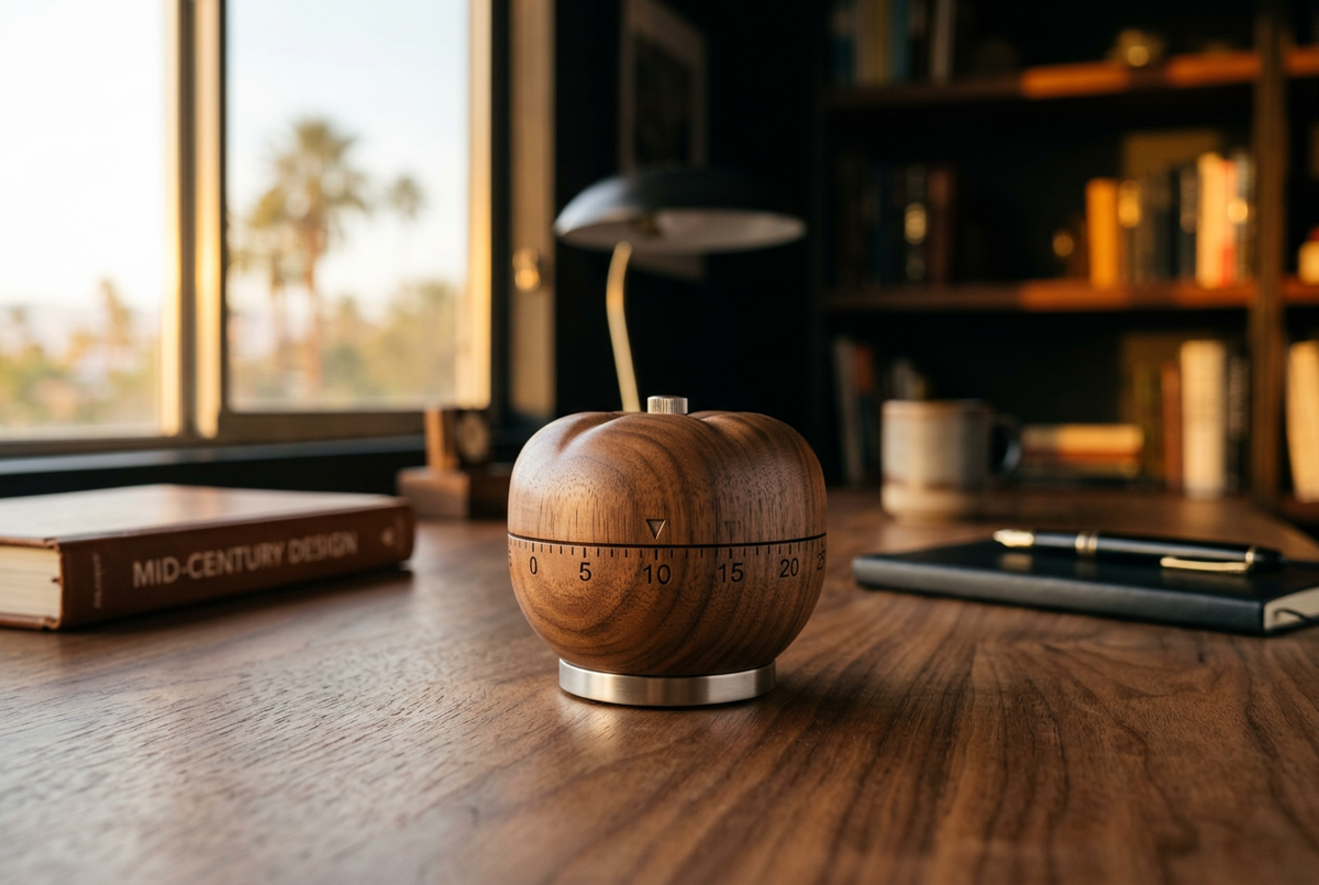 Walnut Pomodoro Timer | Focus Cube