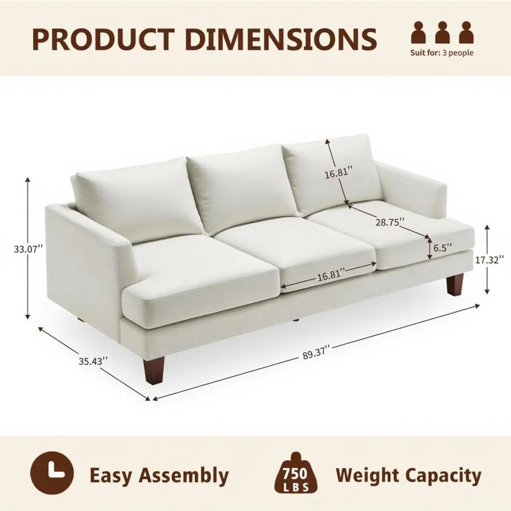 Astoria Collection | Tapered-Leg Leather-Wrapped Walnut Sofa - highlighting material texture and craftsmanship detail in a Mid-Century Modern living room setting.