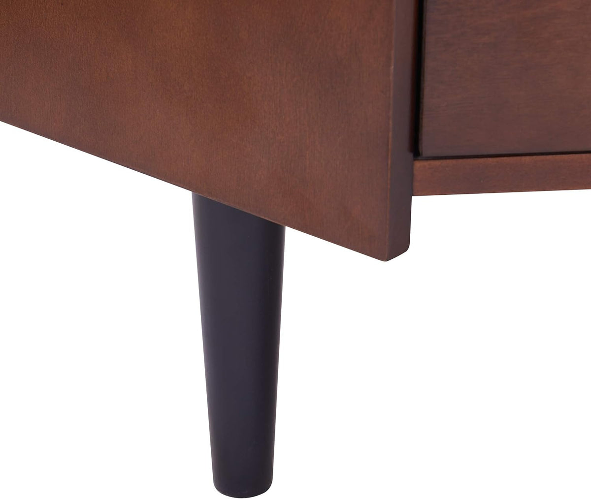 Larson Corner Storage Bar Cabinet, Brown.