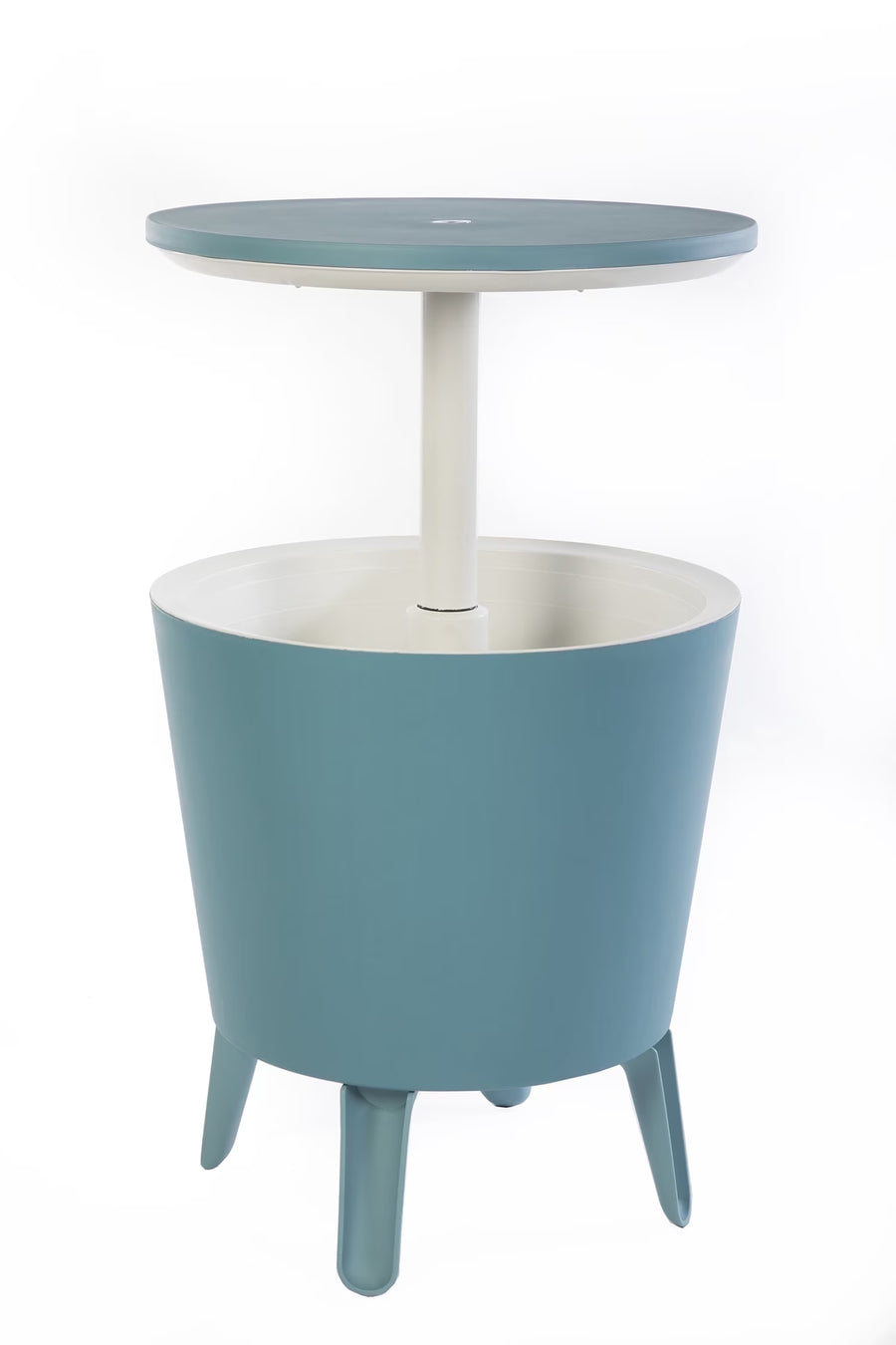 Modern Cool Bar and Side Table Outdoor 2 in 1 Table and Bar Patio Furniture, Teal