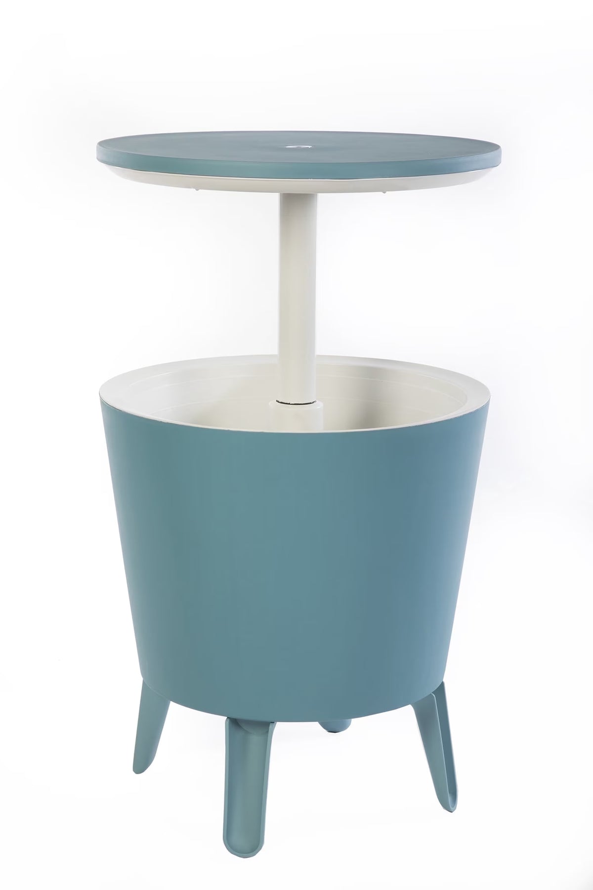 Modern Cool Bar and Side Table Outdoor 2 in 1 Table and Bar Patio Furniture, Teal