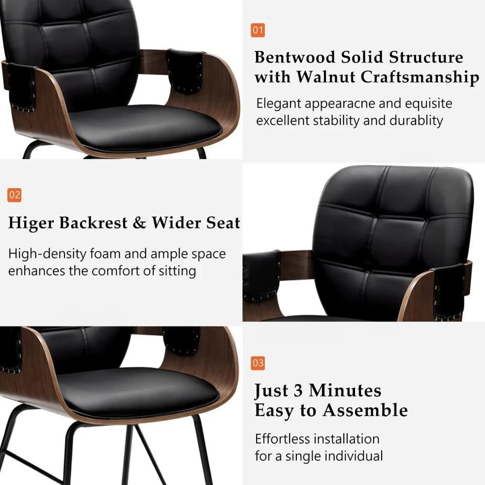 The Cordoba Walnut Dining Chairs - Set of 2