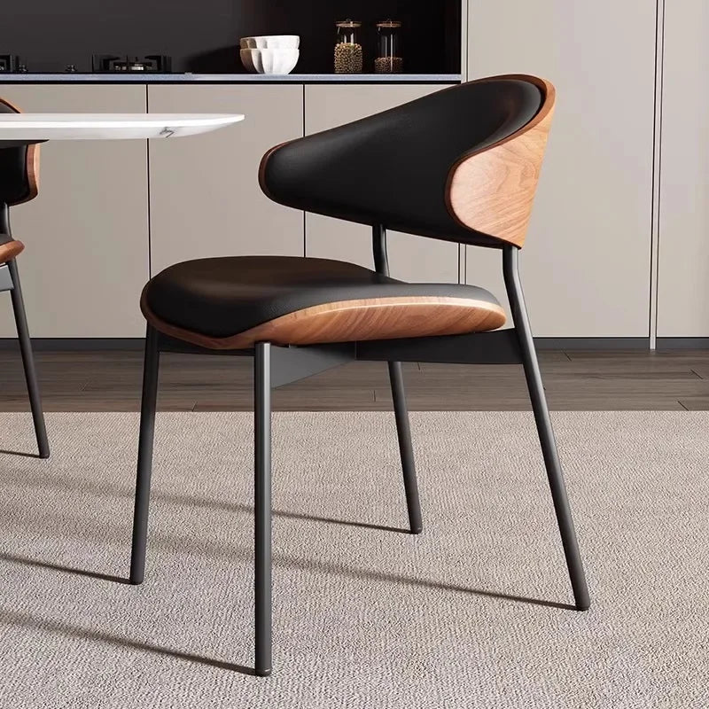 The Fontaine Cognac Leather Dining Chairs
