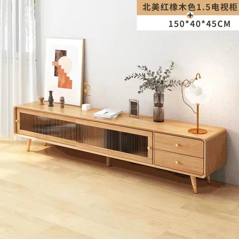 Belmont Collection | Hairpin-Legged Nordic Walnut Media Console - styled from an alternate angle revealing dimensional depth in a Mid-Century Modern entryway setting.