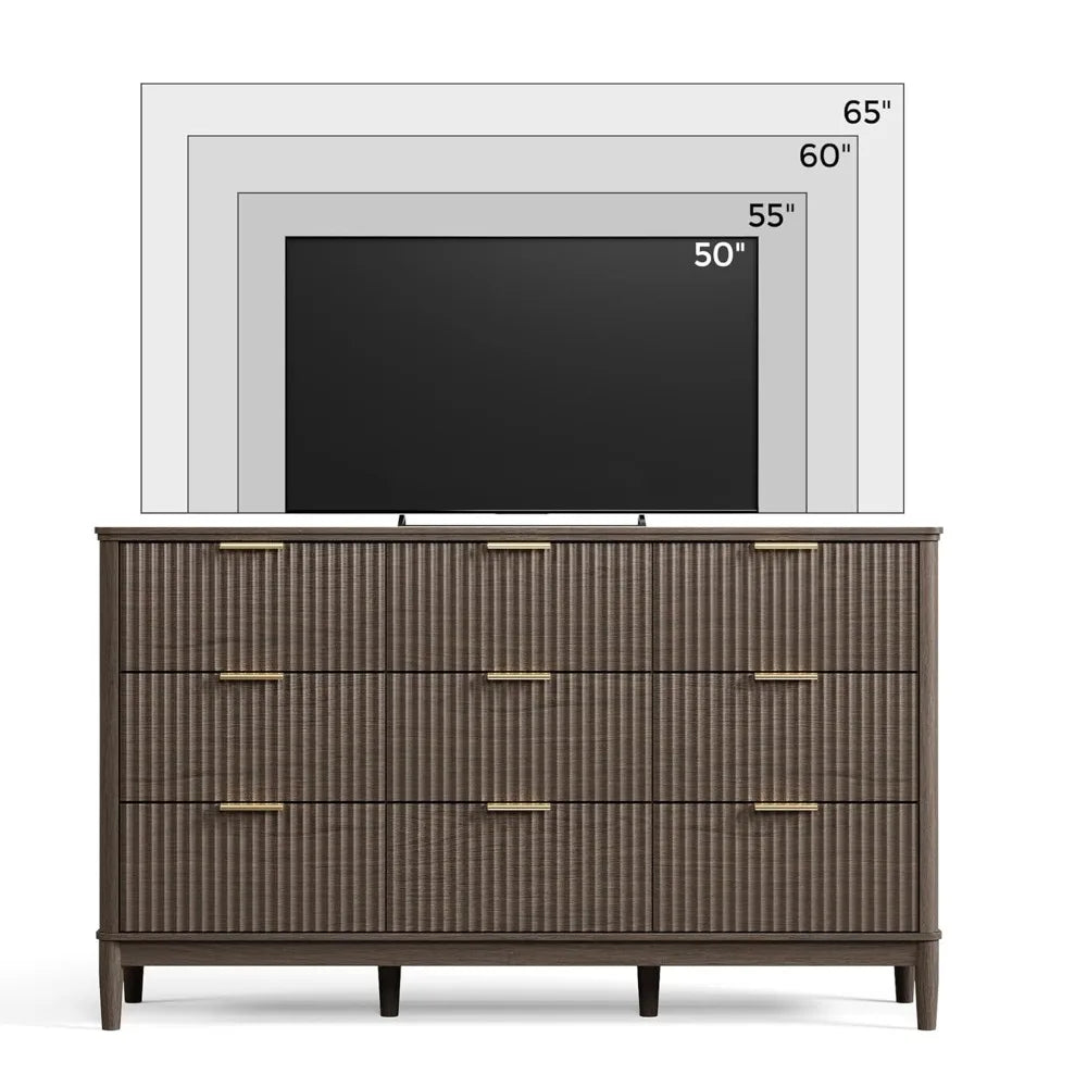 The Dresden Fluted Walnut Dresser