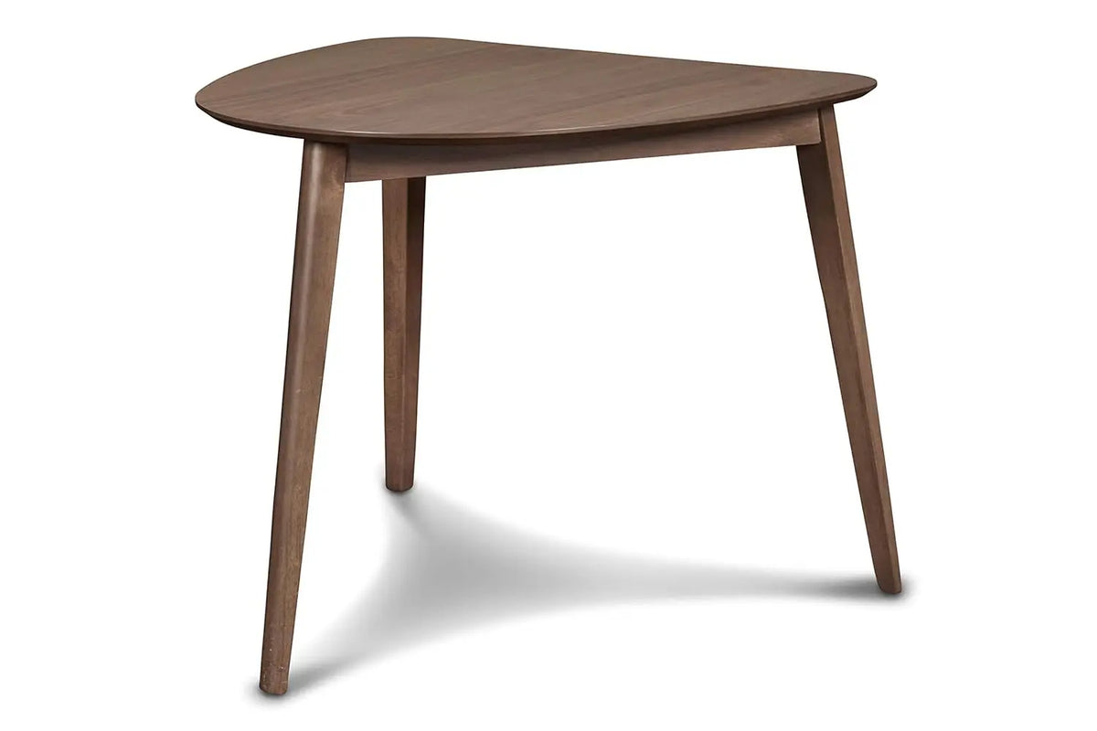 Beaumont Collection | Atomic-Era Walnut Corner Ensemble - captured in a curated lifestyle vignette in a Mid-Century Modern living room setting.