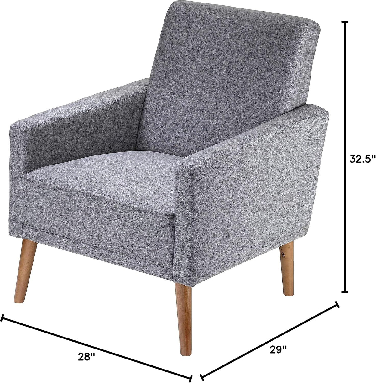 Cortesi Home Ayden Mid-Century Modern Armchair