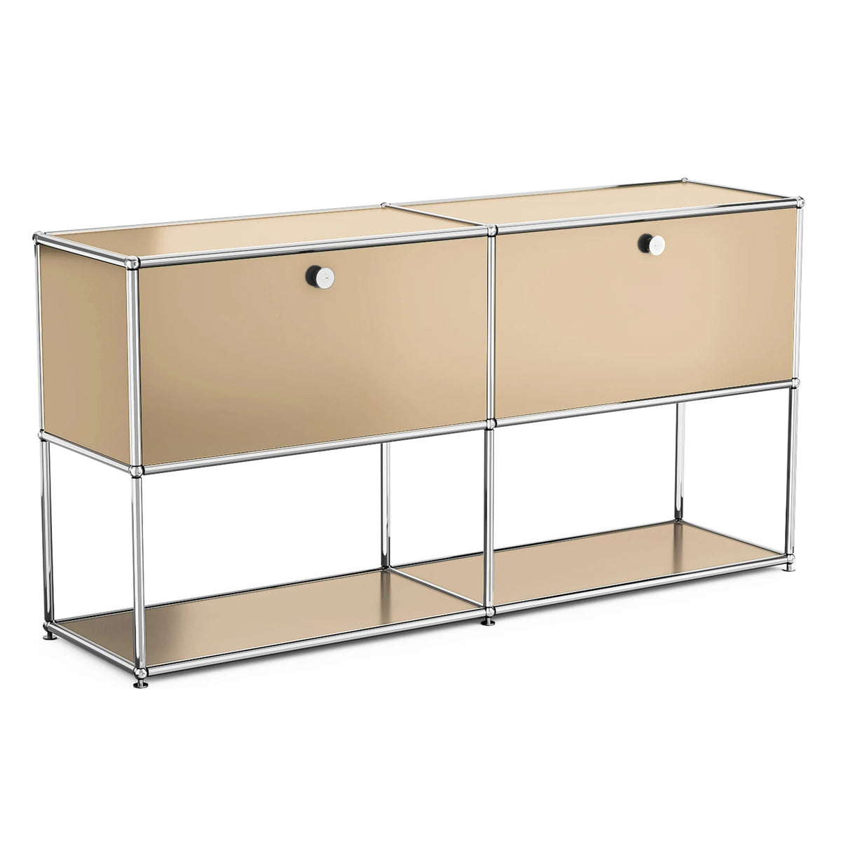 Modern Modular Metal Storage Cabinet Freestanding Sideboard Display Organizer for Living Room Bedroom Entryway Home Furniture