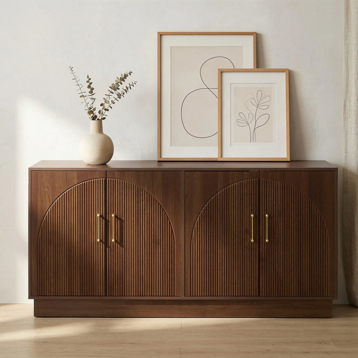 65" Mid-Century Modern TV Stand with Storage