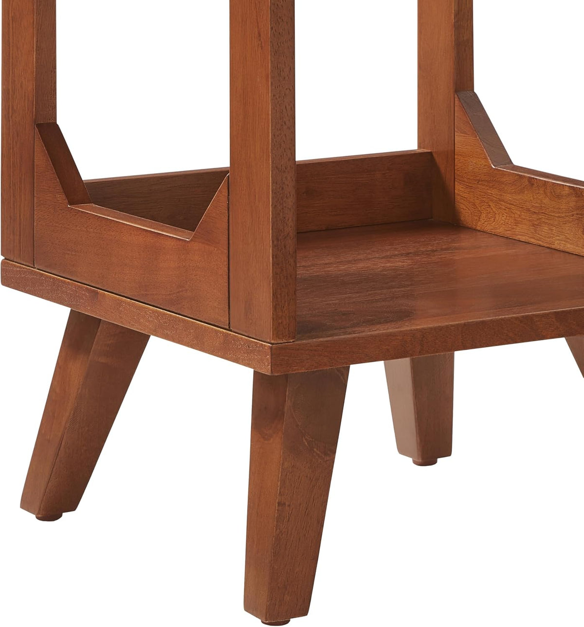 Asheville Small Mid-Century Modern Record Stand, Vinyl Storage, Holds up to 130 Records, Walnut