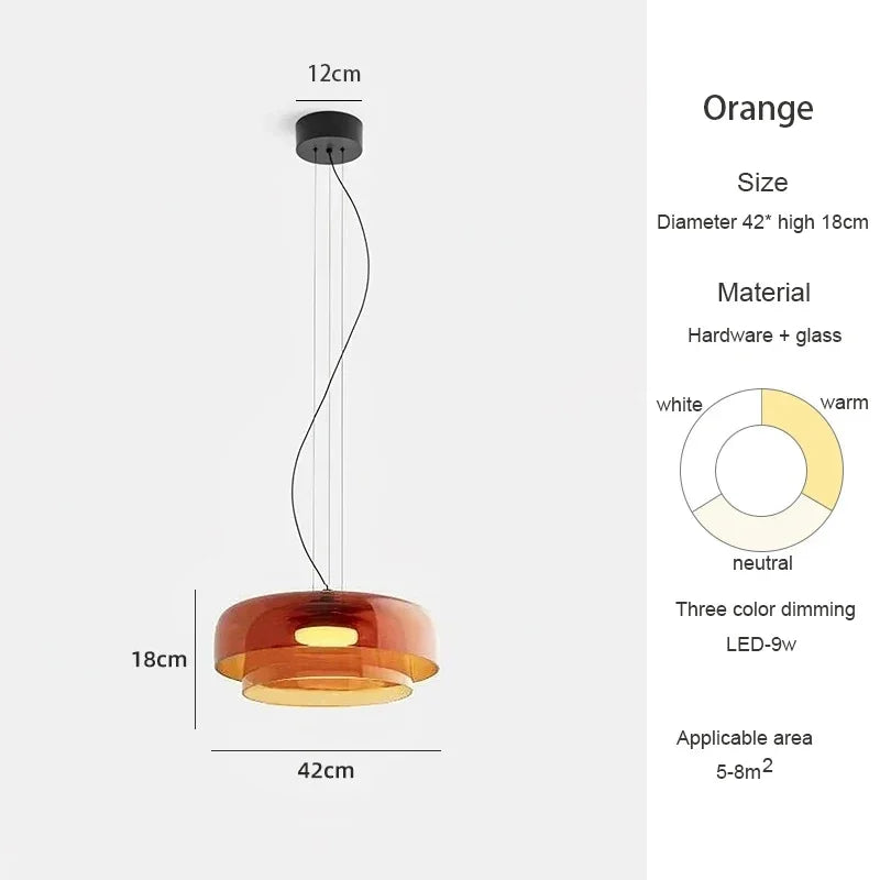 Belmont Collection | Geometric Glass-Topped Blown Glass Pendant - Curated Lighting for the Modern Living Collection | Woodies ON Woodlawn