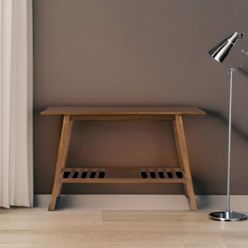 Linon Melissa Mid-Century Modern Walnut Console Table