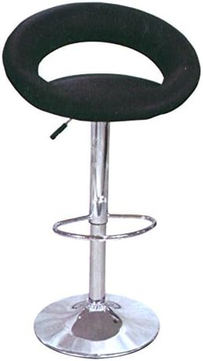 Daisy Mid-Century Modern Oval Shaped Swivel Bar Stool, Set of 2, Black