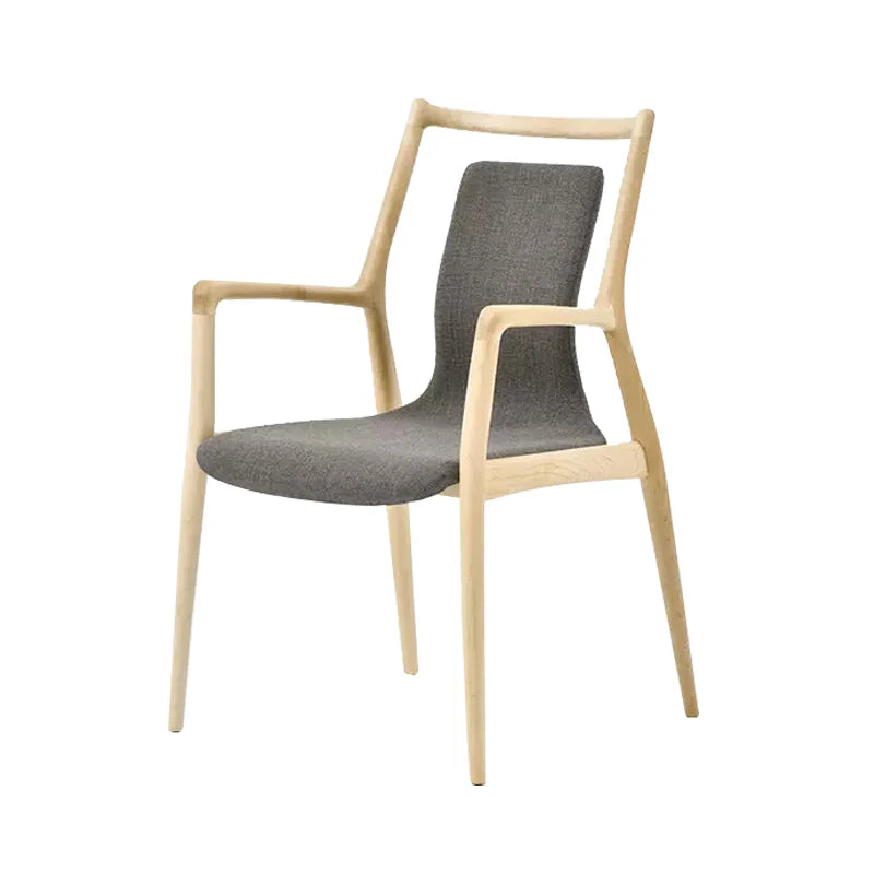 Ellington Collection | Floating Brass-Accented Walnut Armchair - captured in a curated lifestyle vignette in a Mid-Century Modern living room setting.