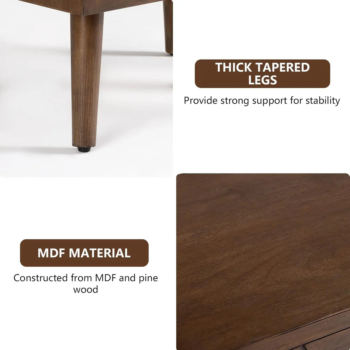 The Belmont Honeycomb Walnut End Table