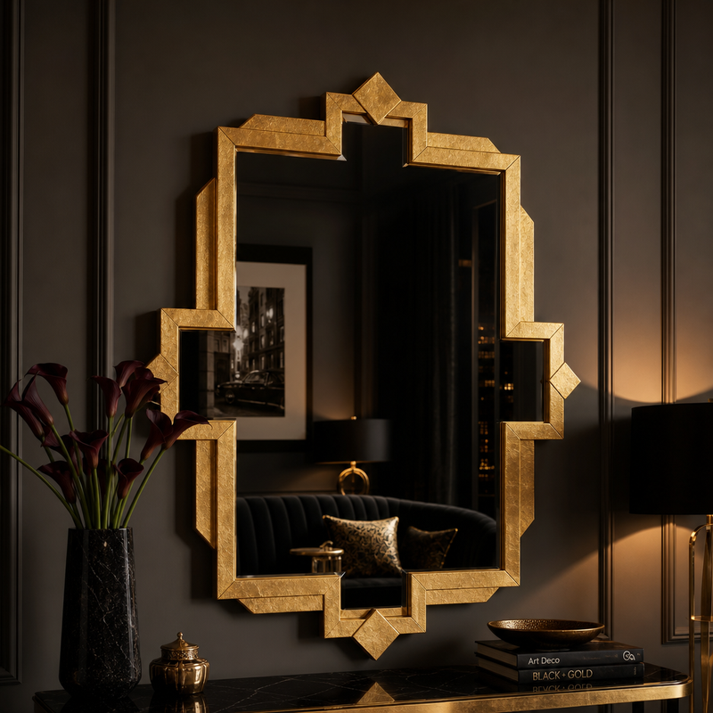 The Astoria Burnished Gold Wall Mirror