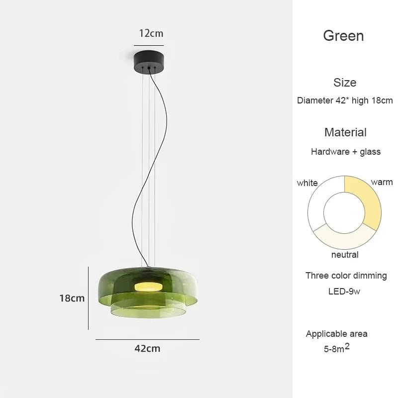 Belmont Collection | Geometric Glass-Topped Blown Glass Pendant - Curated Lighting for the Modern Living Collection | Woodies ON Woodlawn
