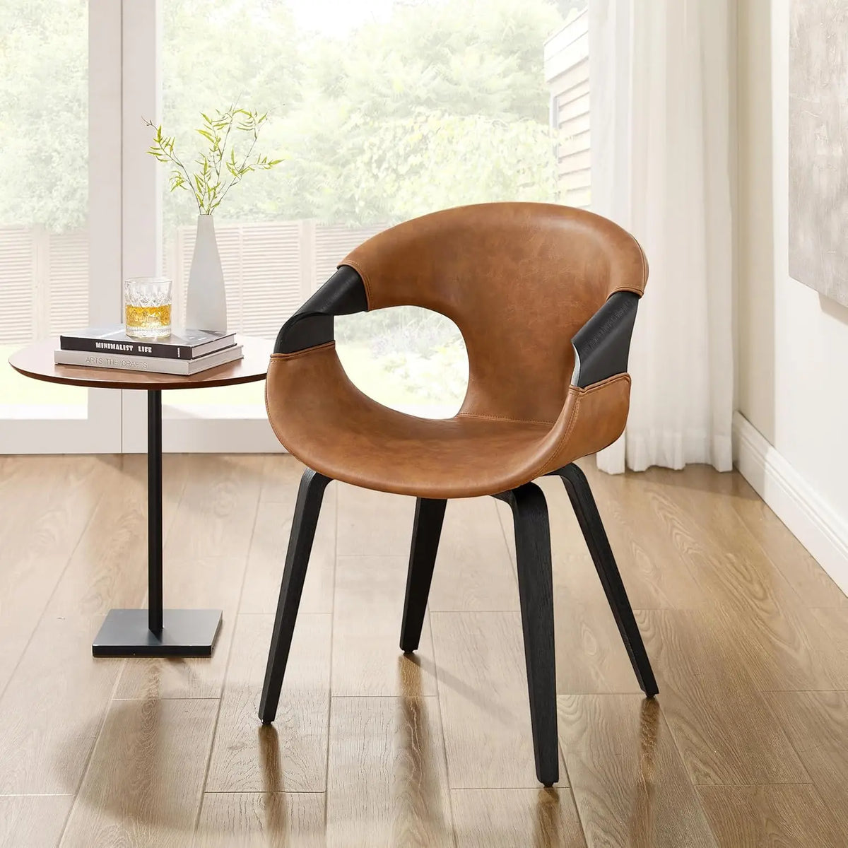 Belmont Collection | Atomic-Era Walnut & Brass - detail view 14 revealing design nuance in a Mid-Century Modern living room setting.