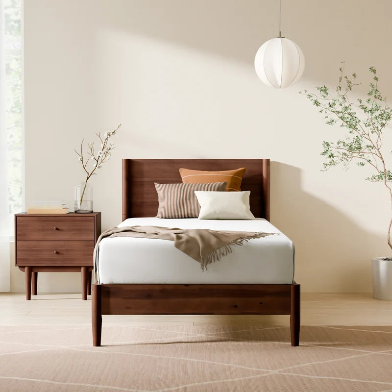 Whitman Low Profile Mid-Century Modern Platform Bed