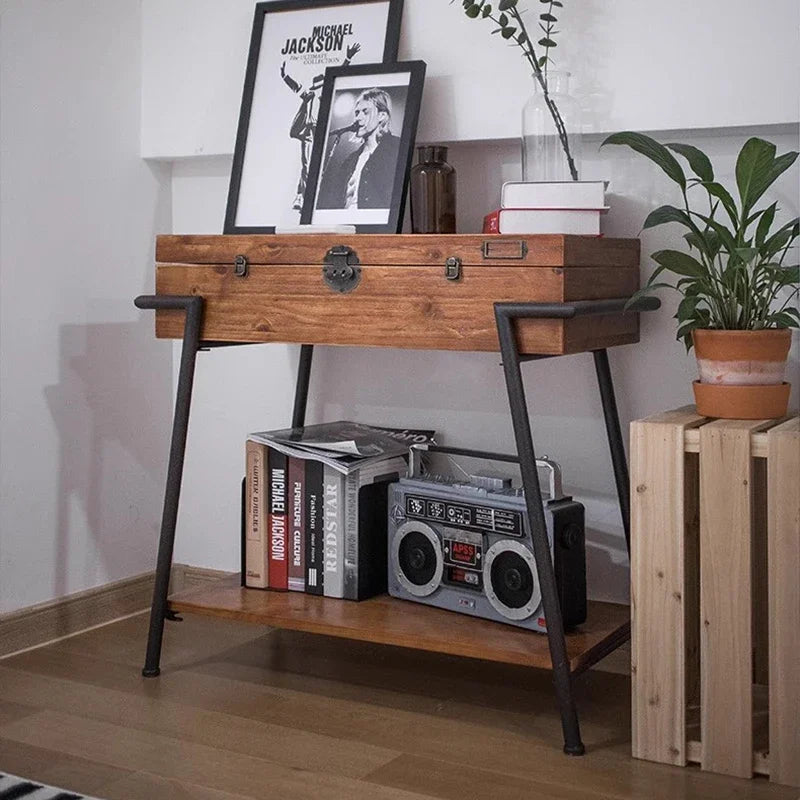Dresden Collection | Streamlined Walnut Console - presented at scale within a designed interior in a Mid-Century Modern entryway setting.