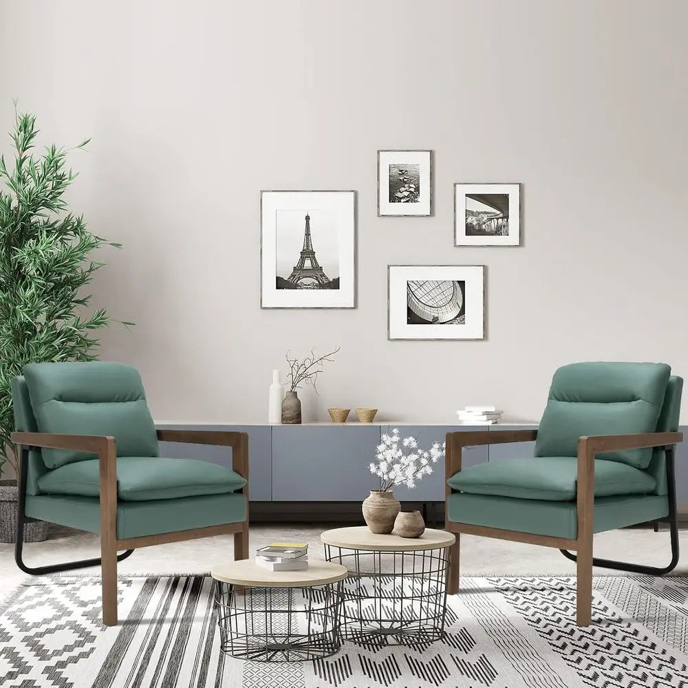 The Fontaine Emerald Leather Lounge Chair