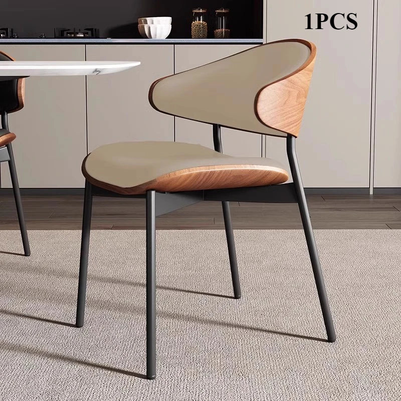 The Fontaine Cognac Leather Dining Chairs