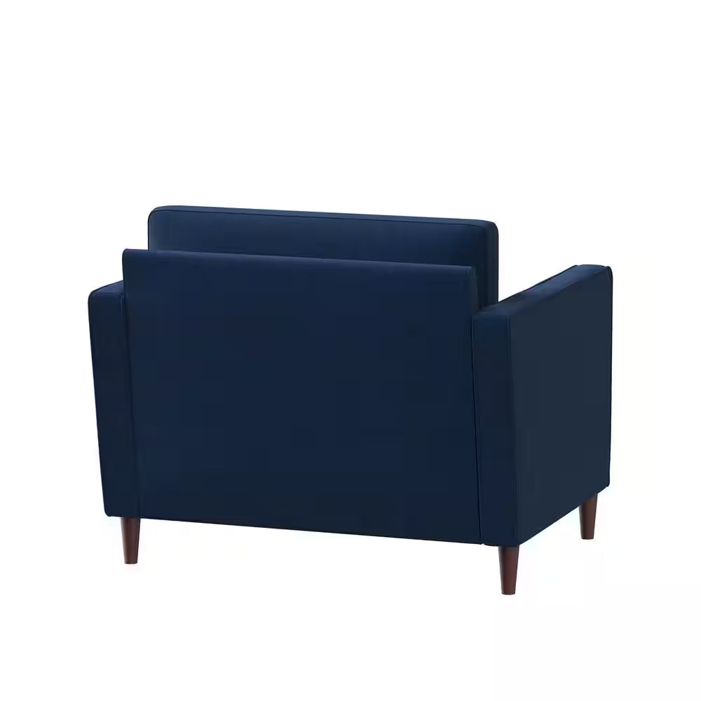 Lillith Navy Blue Mid Century Modern Chair