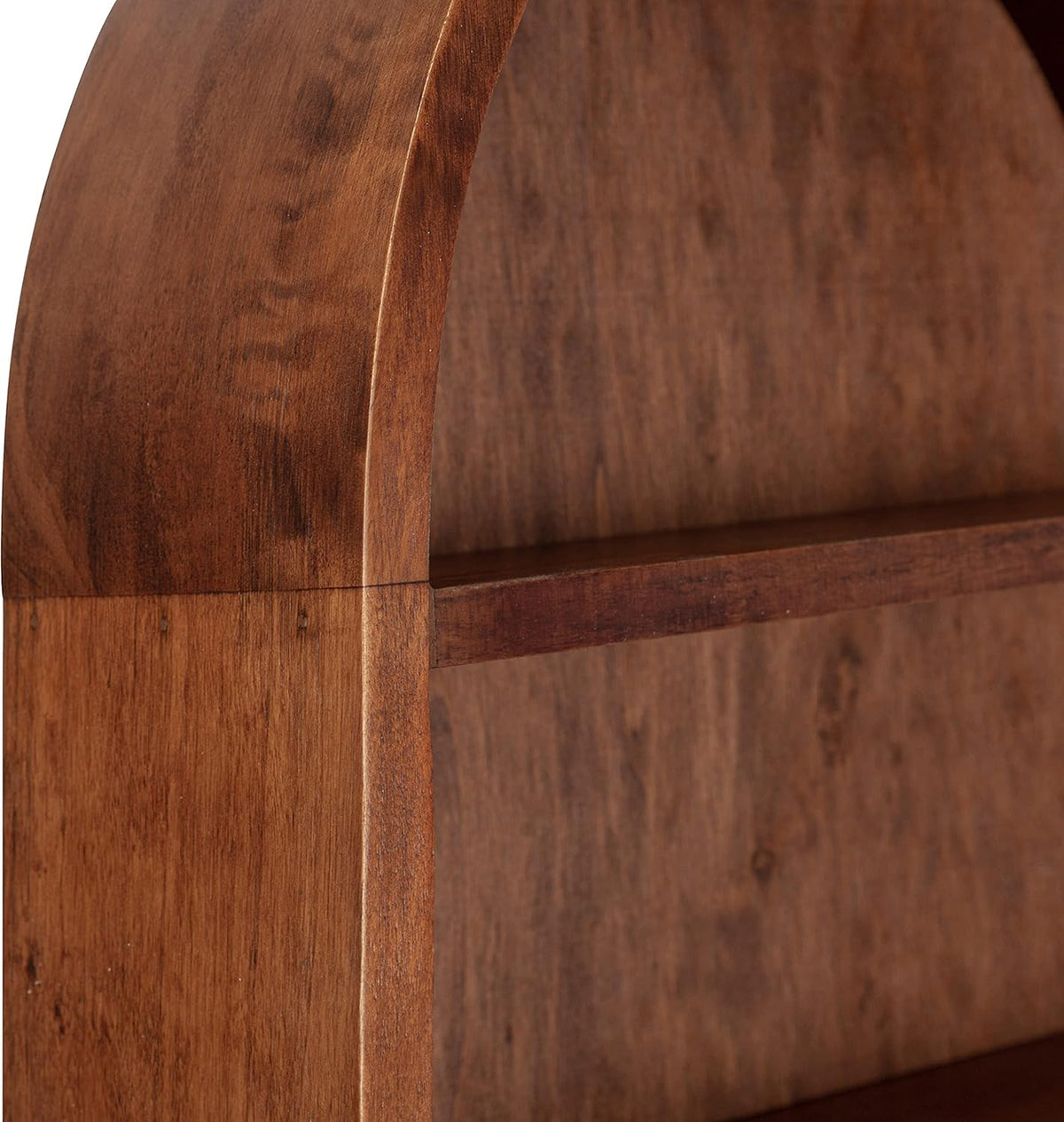 Hutton Midcentury Capsule Wall Shelf; 16 X 28; Walnut Brown; Geometric Decorative Shelves for Wall