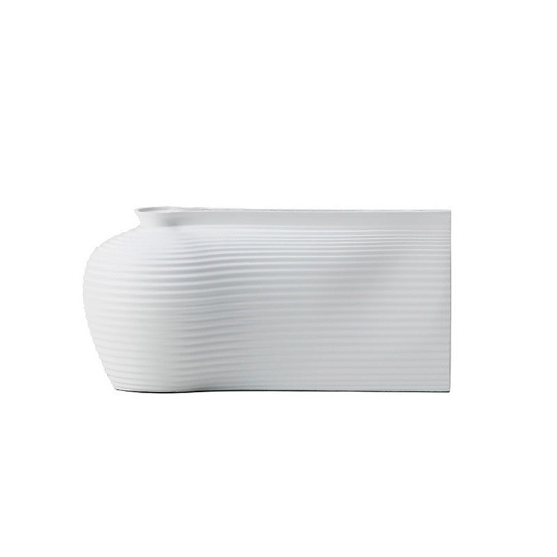 Fontaine Collection | Splayed-Leg Nordic Ceramic Vessel - highlighting material texture and craftsmanship detail in a Mid-Century Modern living room setting.