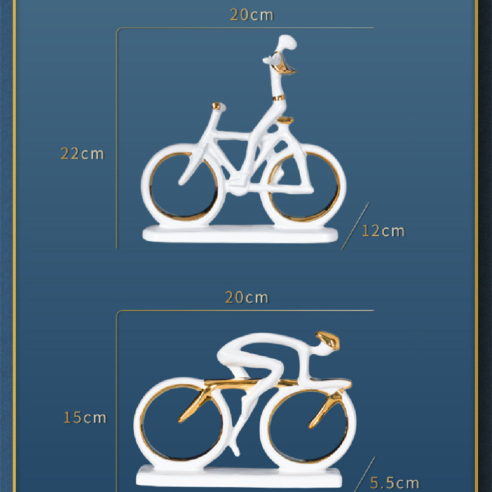 Elegant Ceramic Bicycle Ornament – Light Luxury Décor