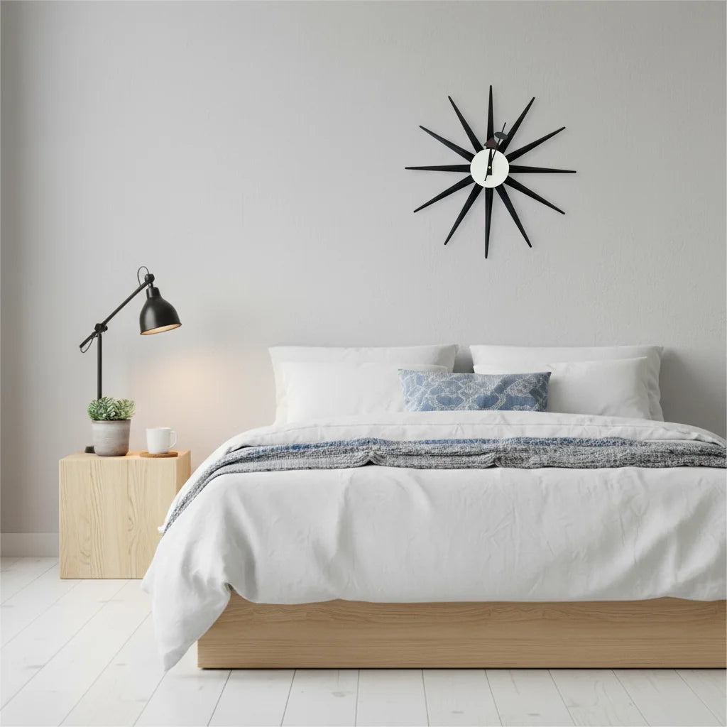 The Astoria Sunburst Walnut Wall Clock