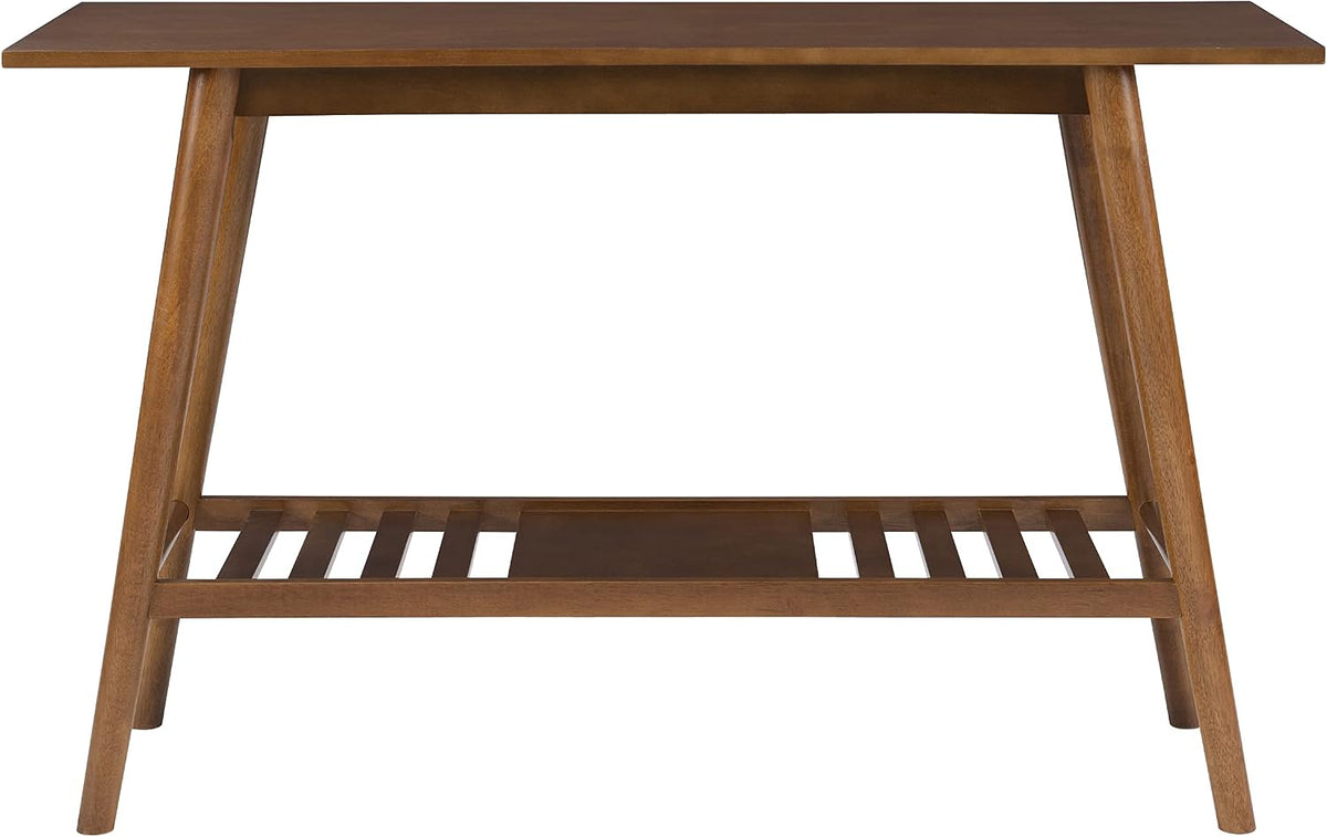 Linon Melissa Mid-Century Modern Walnut Console Table
