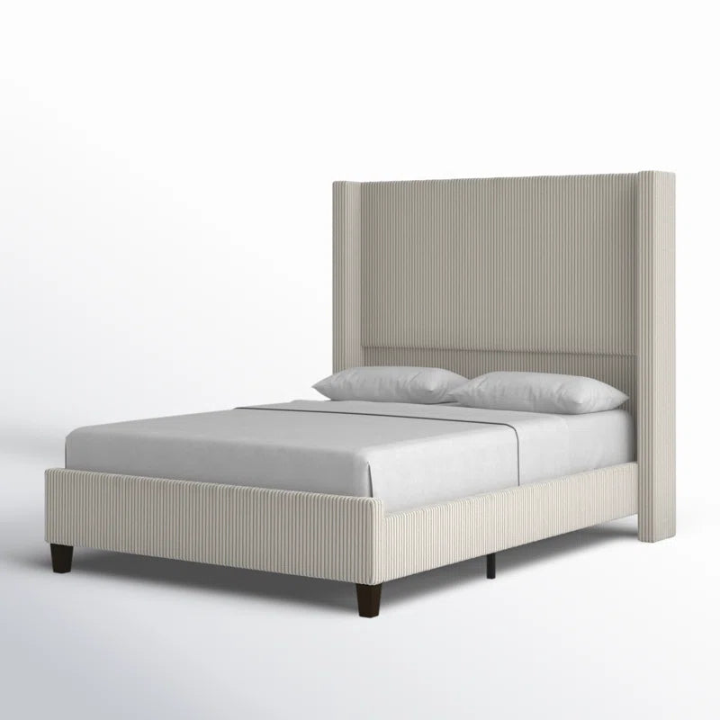 Crofford Upholstered Wingback Platform Bed