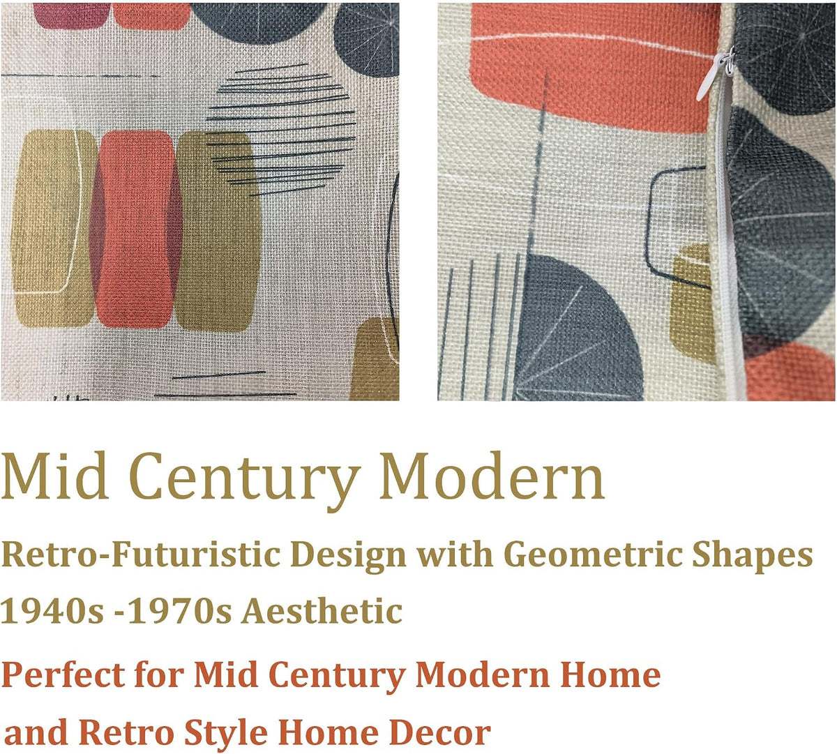 Mid Century Modern Decor,Mid Century Modern Throw Pillows,70S Pillow Cover,Lumbar Pillow Cover 12 * 20 Inches,011