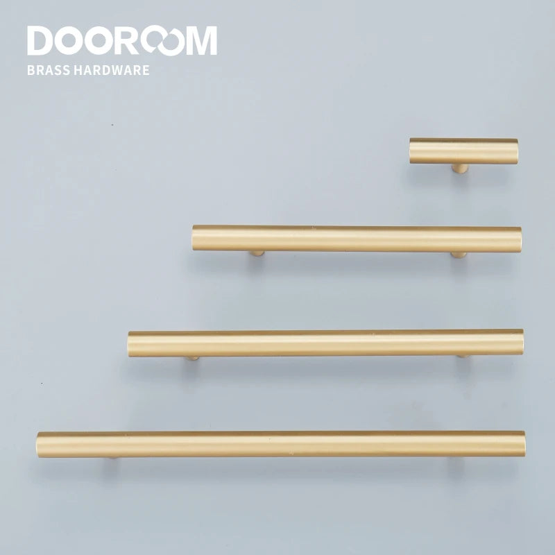 Yu'An Brass Furniture Handles Nordic Modern Pastoral Wardrobe Dresser Cupboard Drawer Cylinder Black/Gold Pulls Knobs