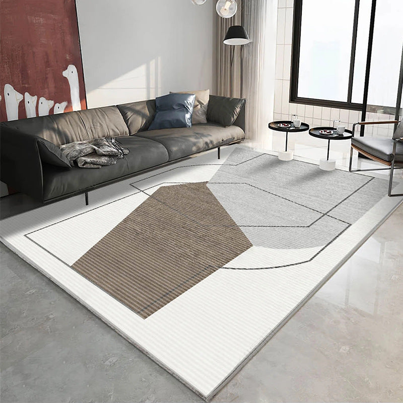 Astoria Collection | Geometric Atomic-Era Fine-Weave Geometric Area Rug - showcasing full sculptural form and curated finish in a Mid-Century Modern living room setting.