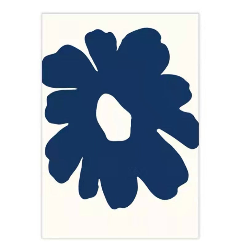 Aquamarine Modern Minimalist Abstract Cashmere Floor Mat