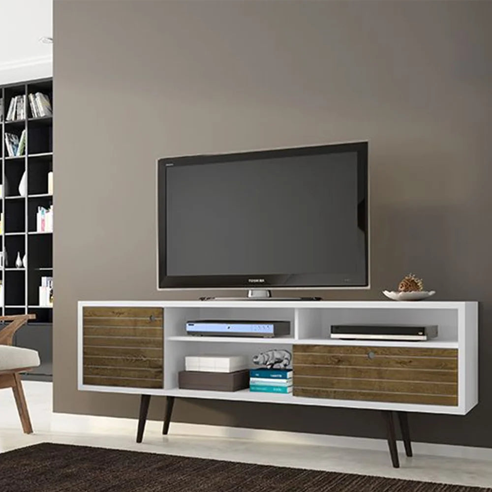 Liberty 70.86 Inch Mid Century Modern Wood TV Stand with Legs