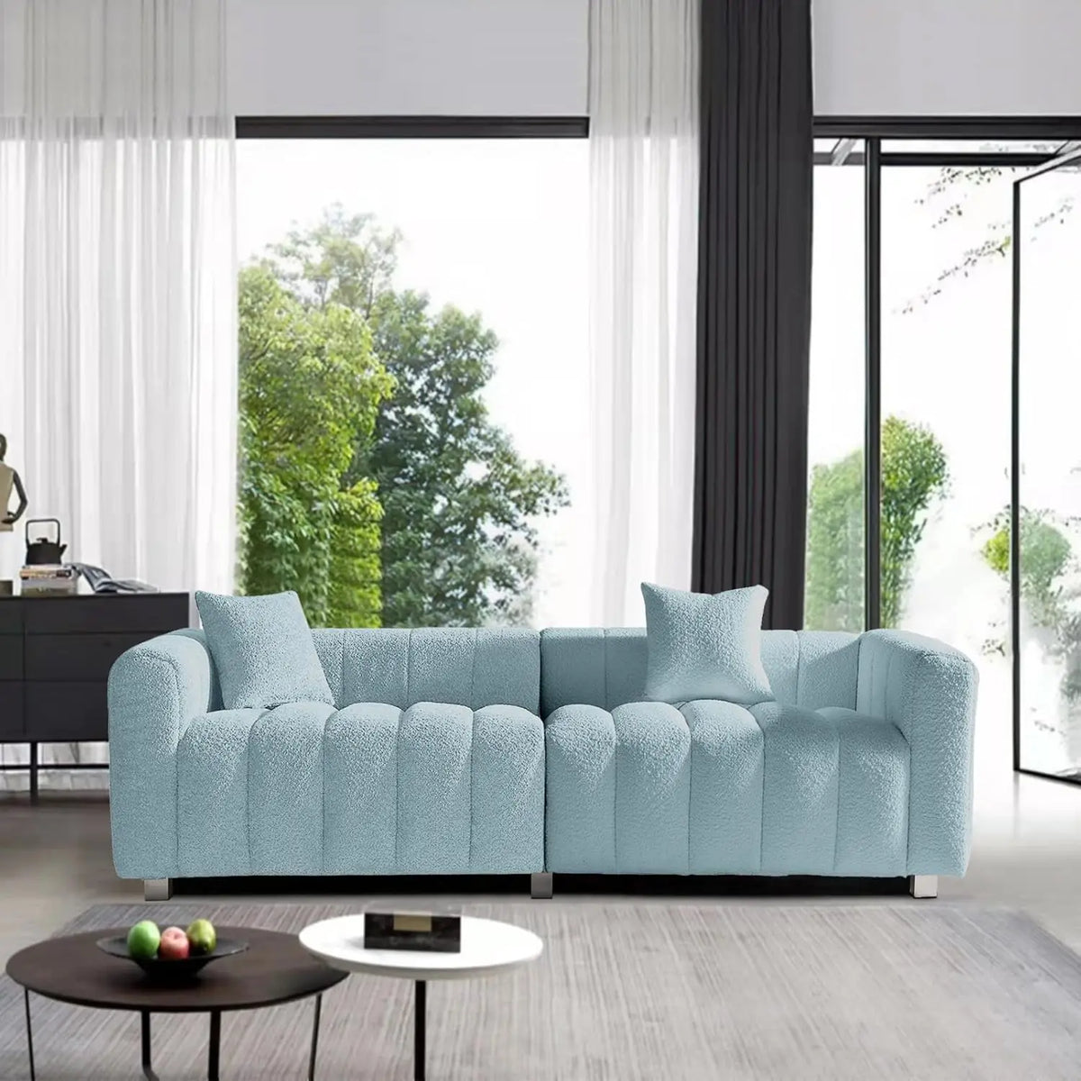 The Fontaine Boucle Three-Seater Sofa