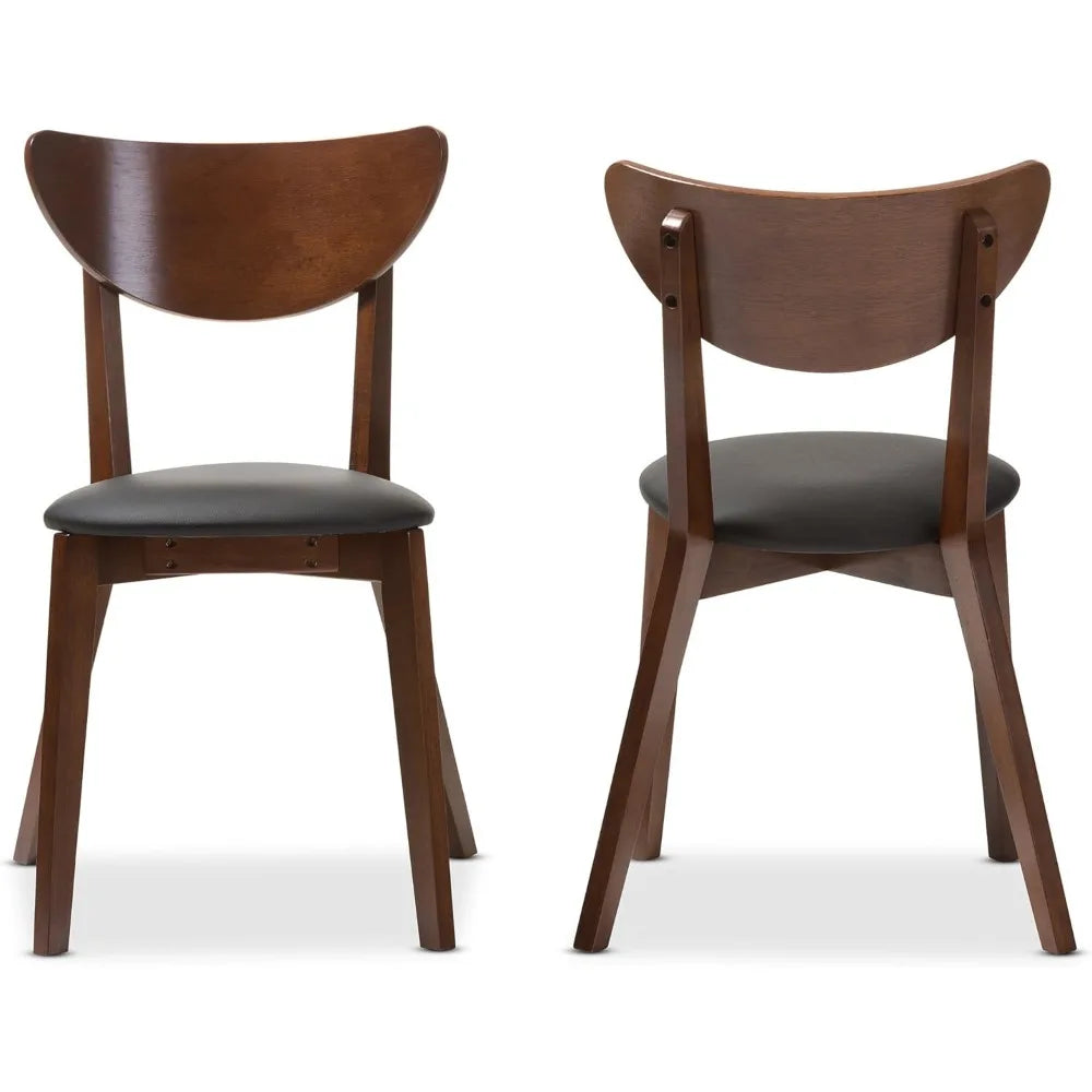 Ellington Collection | Atomic-Era Walnut Dining Chair - showcasing full sculptural form and curated finish in a Mid-Century Modern dining room setting.
