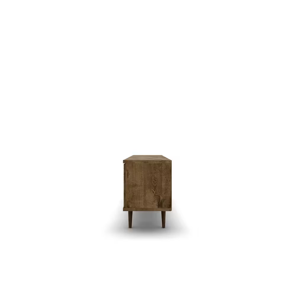 Liberty 62.99 In. Rustic Brown TV Stand Fits Tvs up to 60 In. with Storage Doors, Shelves and Cable Management