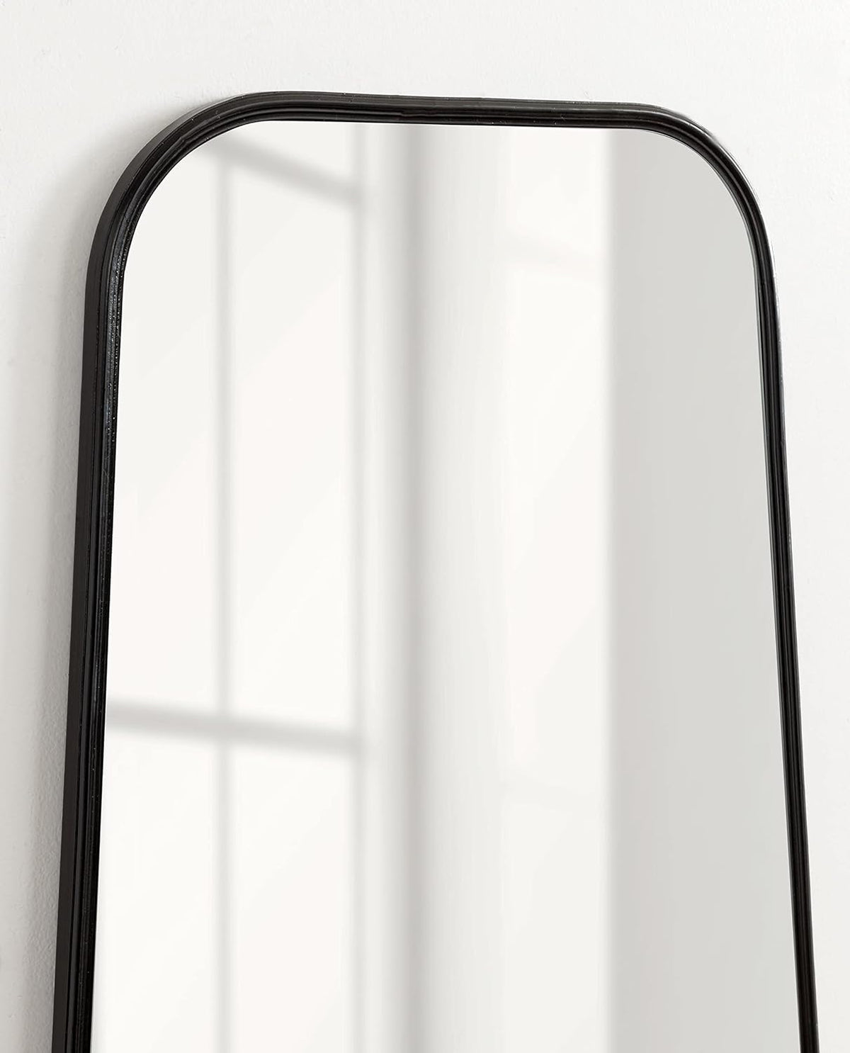 Caskill Wall Mirror, 20 X 32, Black, Decorative Cowbell Inspired Mirror with Oblong Rectangular Shape and Versatile Styling Options
