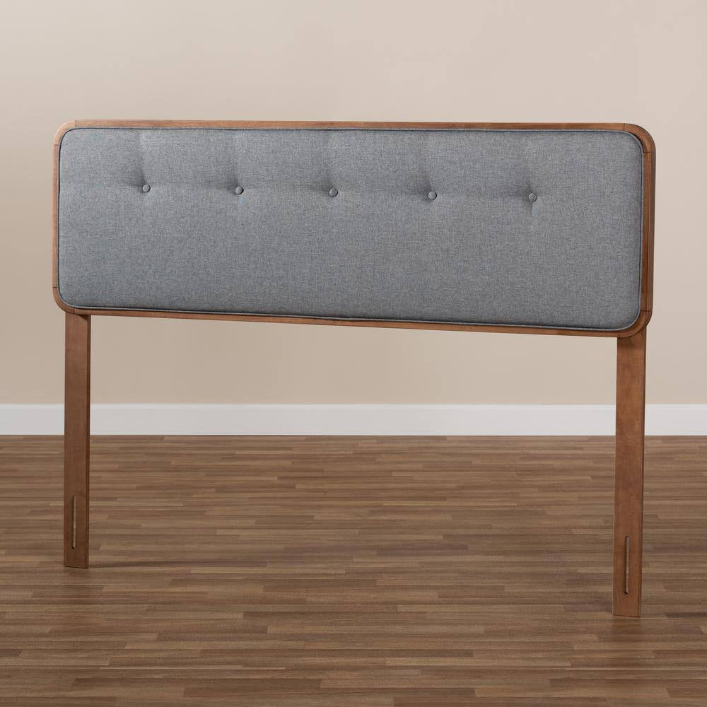 Palina Dark Gray and Walnut Full Headboard
