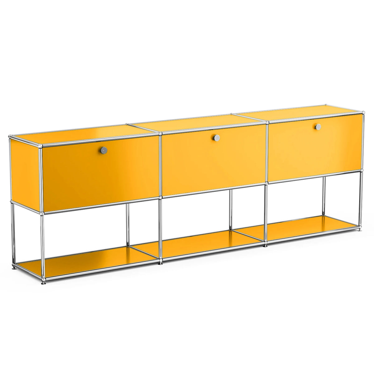 Modern Modular Metal Storage Cabinet Freestanding Sideboard Display Organizer for Living Room Bedroom Entryway Home Furniture