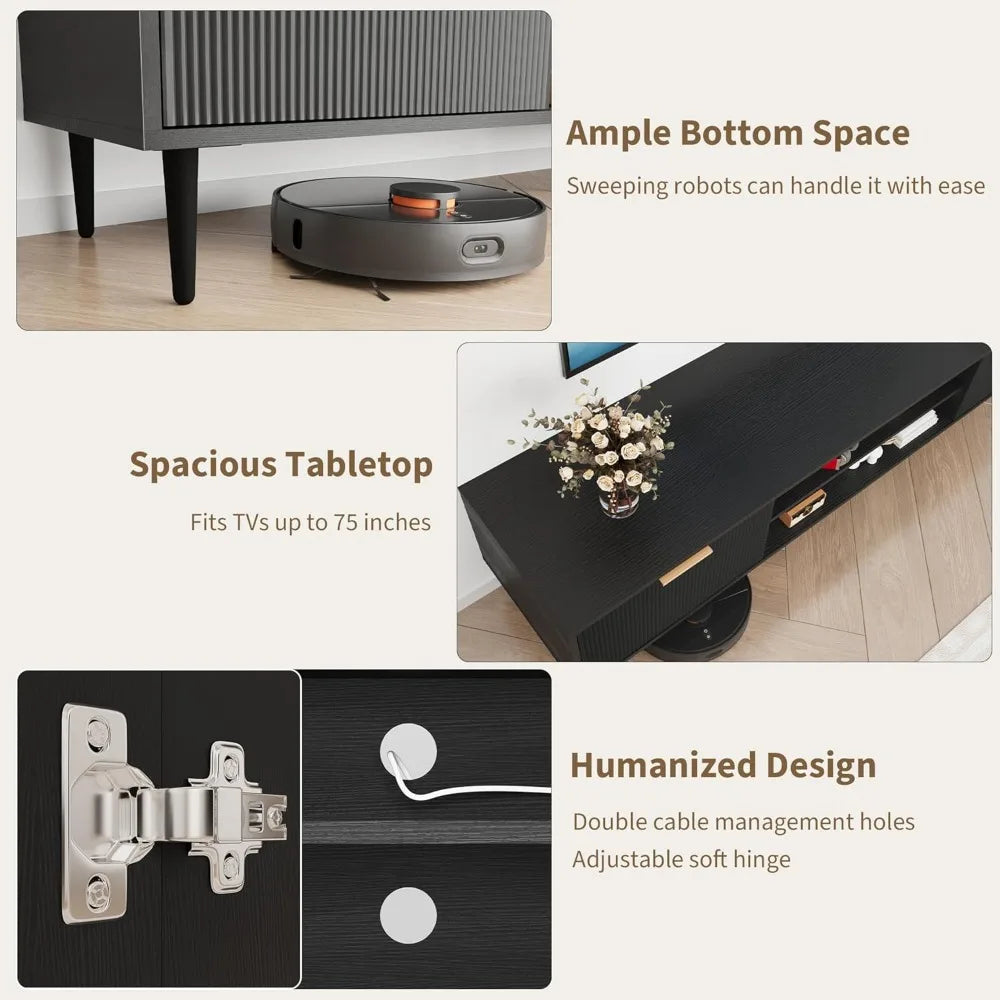 Dresden Collection | Tapered-Leg Steel-Framed Ebony Console - highlighting material texture and craftsmanship detail in a Mid-Century Modern entryway setting.