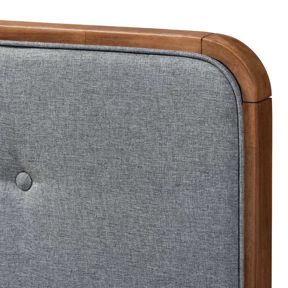 Palina Dark Gray and Walnut Full Headboard