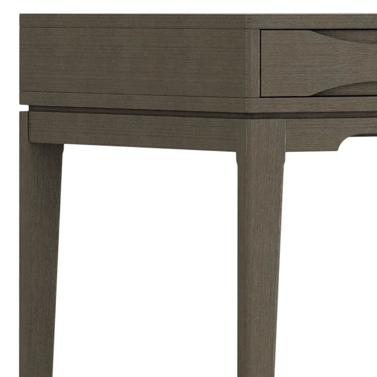 Harper 60 Inch Wide Solid Wood Mid Century Modern Desk in Farmhouse Grey