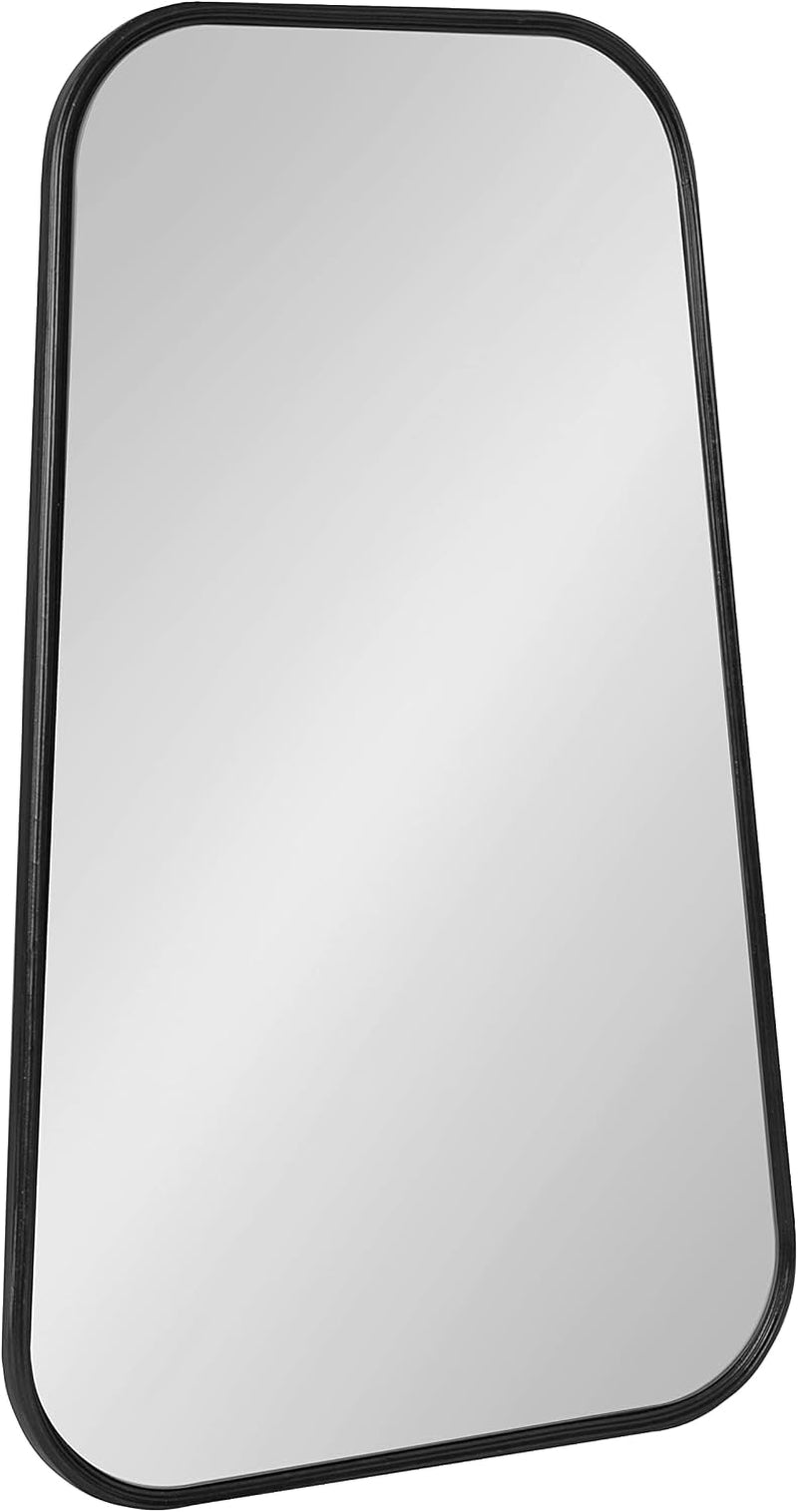 Caskill Wall Mirror, 20 X 32, Black, Decorative Cowbell Inspired Mirror with Oblong Rectangular Shape and Versatile Styling Options